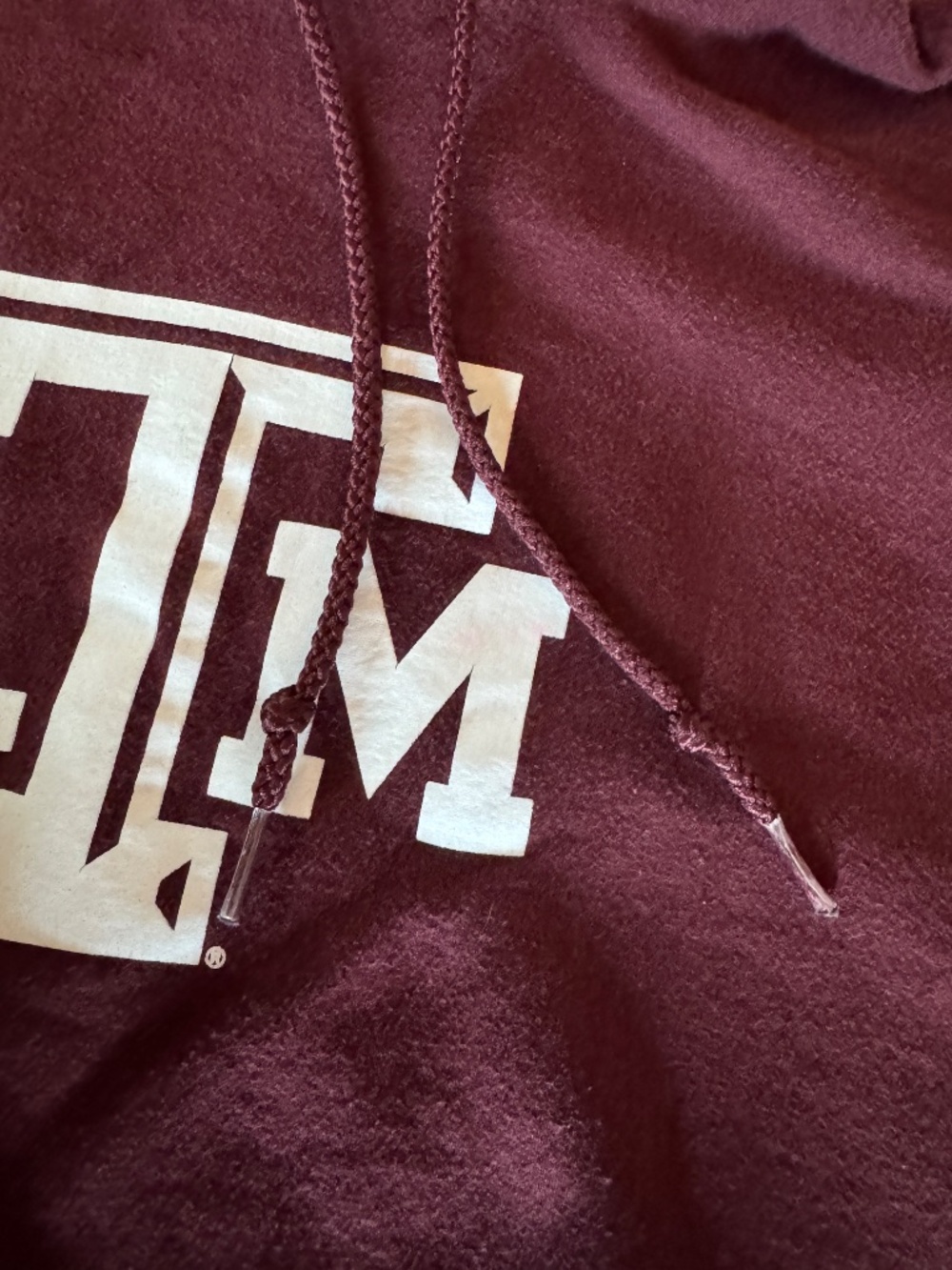 Texas A&M Champion Maroon White Lettering Hoodie Size S - Picture 5 of 9